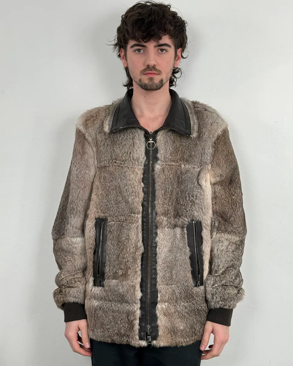 2000s Prada Premium Fur Reversible Brown Leather Jacket AKXtEMe 2