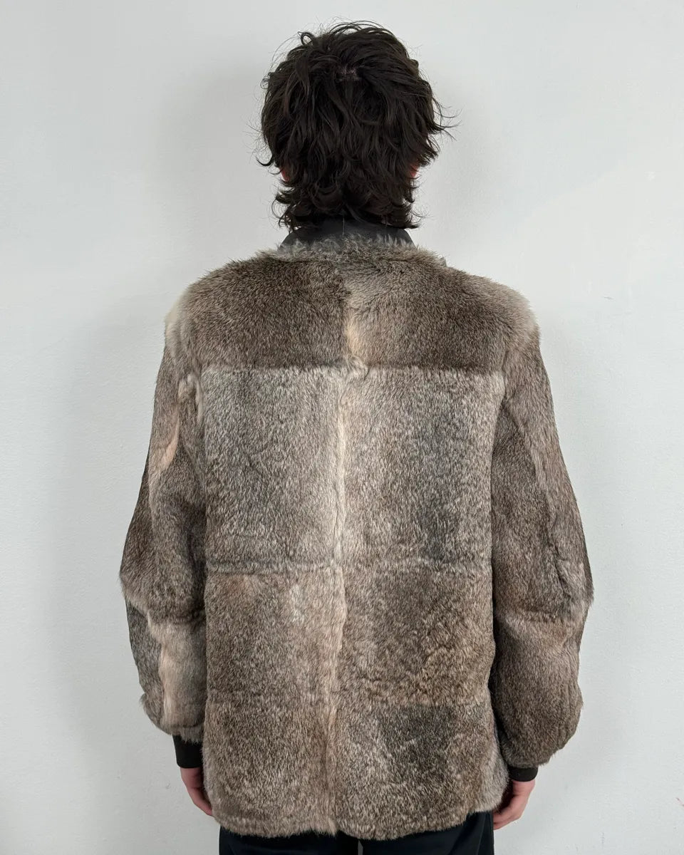 2000s Prada Premium Fur Reversible Brown Leather Jacket AKXtEMe 3