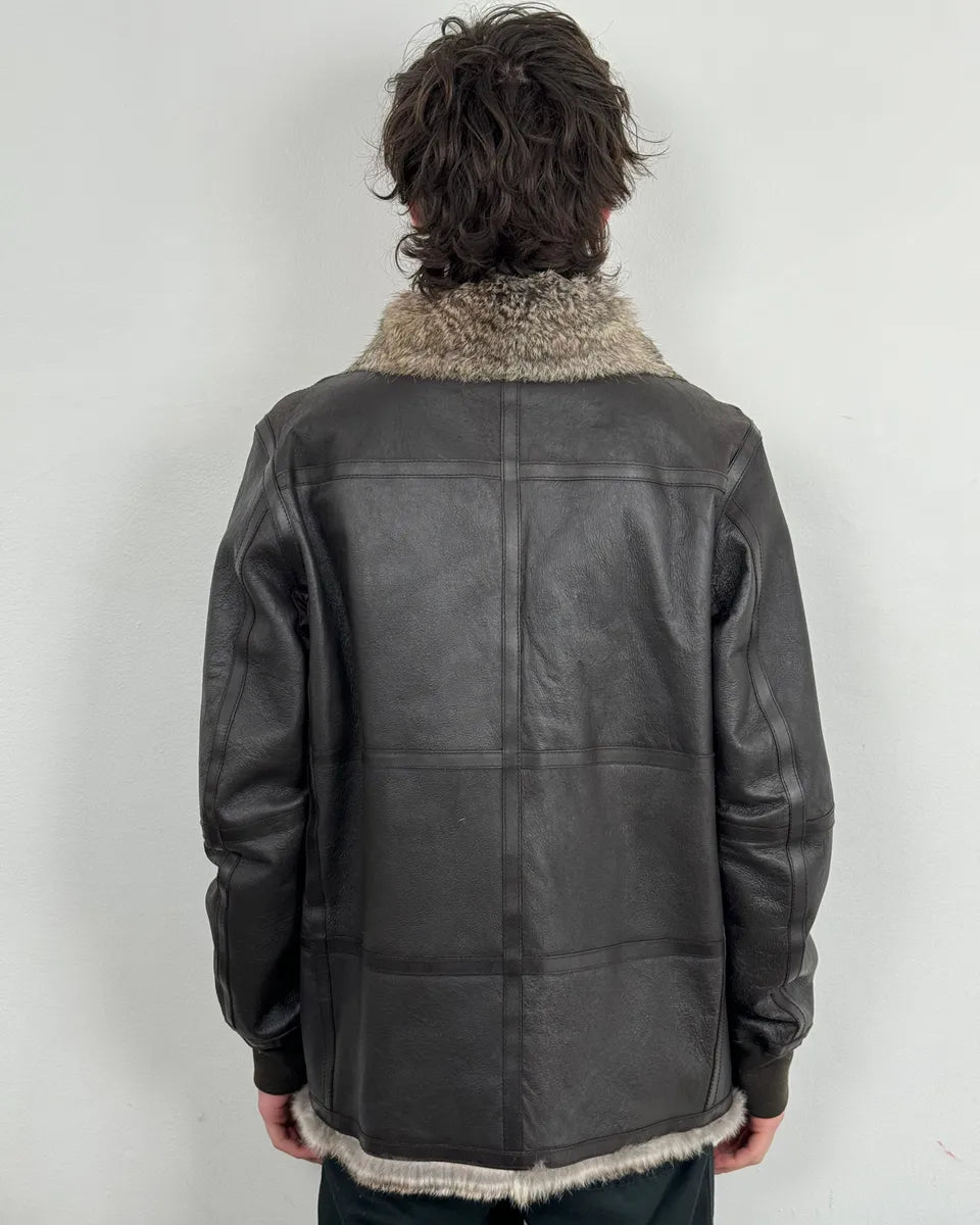 2000s Prada Premium Fur Reversible Brown Leather Jacket AKXtEMe 5