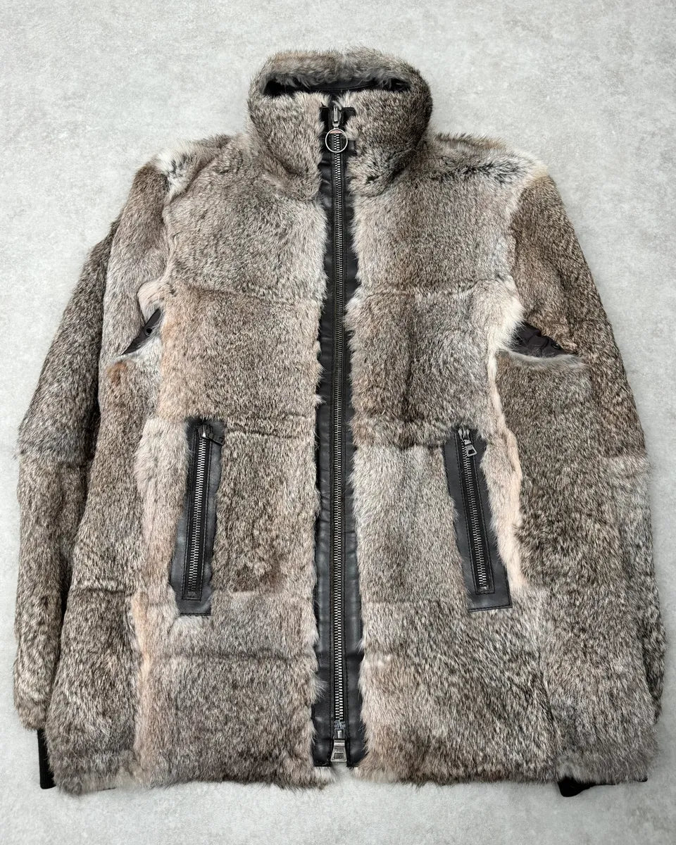 2000s Prada Premium Fur Reversible Brown Leather Jacket AKXtEMe 6
