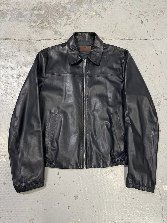 2000s Prada Pure Dark Navy Leather Jacket – Dolce Vita Hub