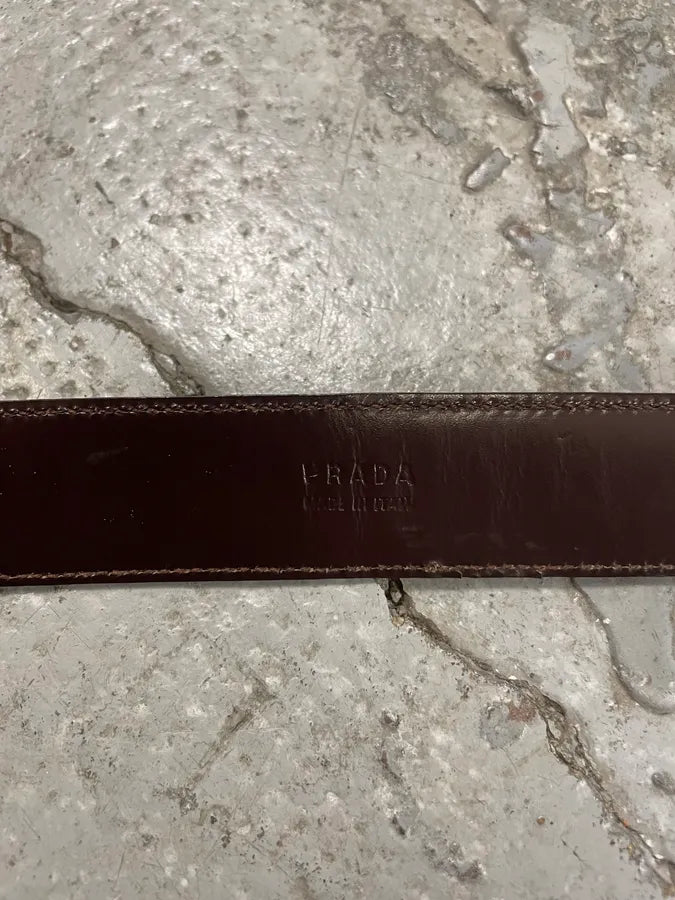 2000s Prada Raw Python Leather Belt MIxnqcl 8