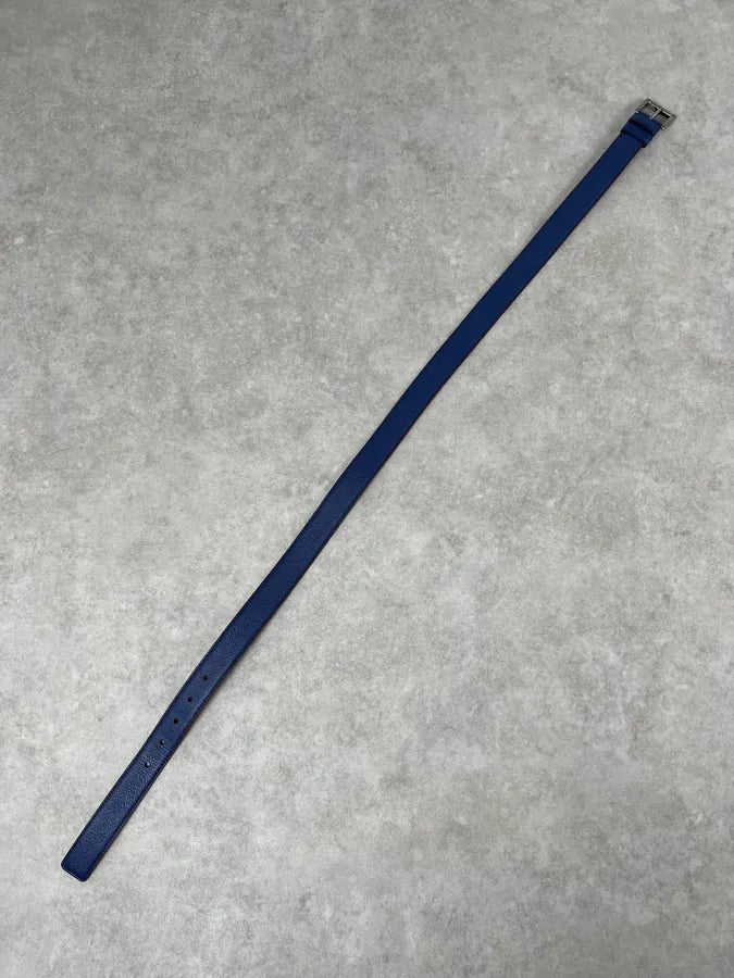 2000s Prada Red & Blue Leather Classy Belt kbembmc 5