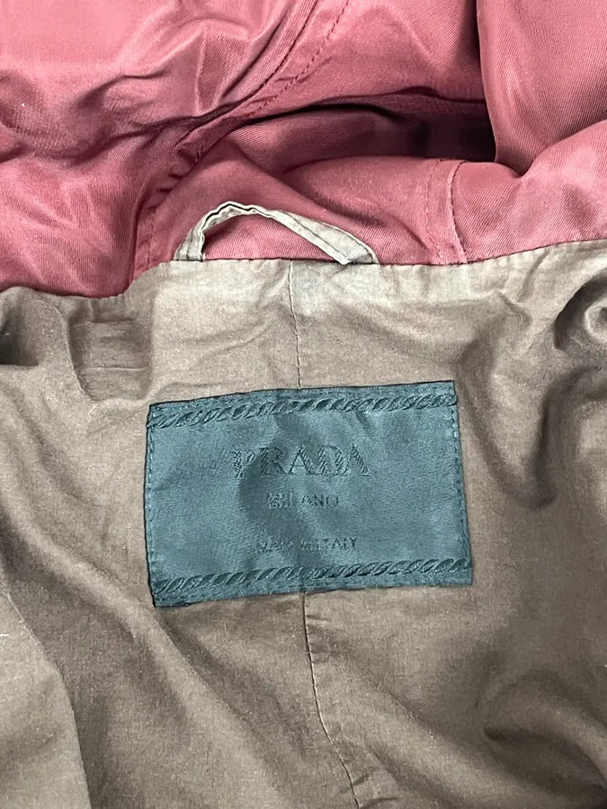 2000s Prada Red Burgundy Tech Zip-up Windbreaker Jacket jlLUncB 9