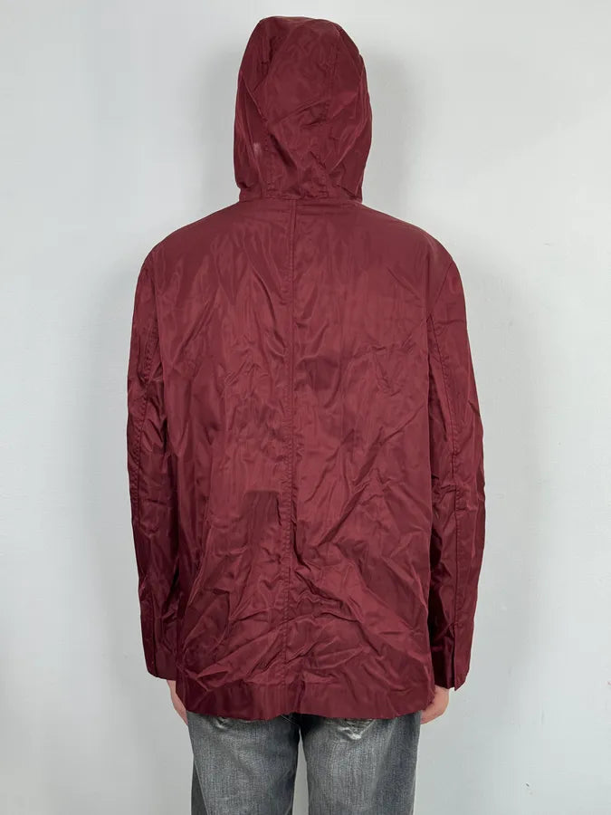 2000s Prada Red Burgundy Tech Zip-up Windbreaker Jacket jlLUncB 2