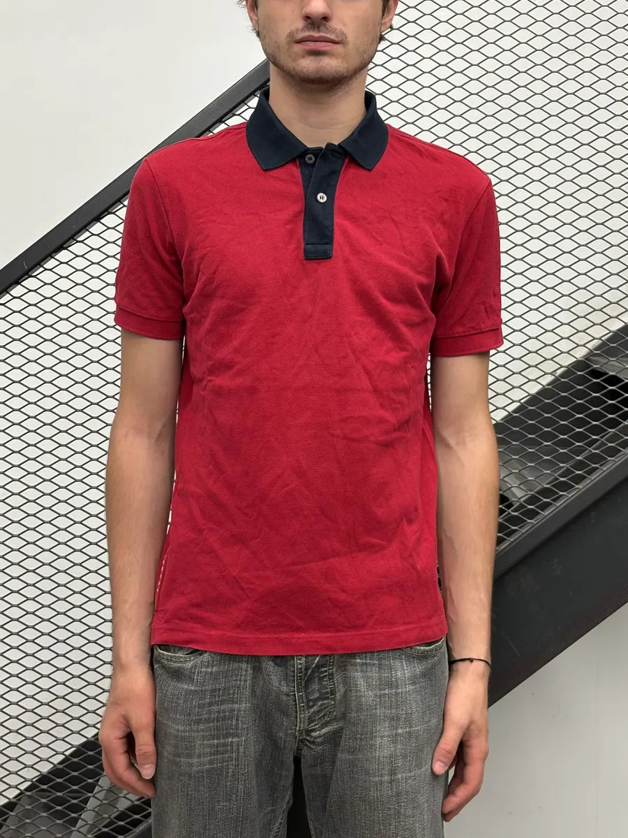 2000s Prada Red Contrast Linea Rossa Collar Polo PuPMhII 1