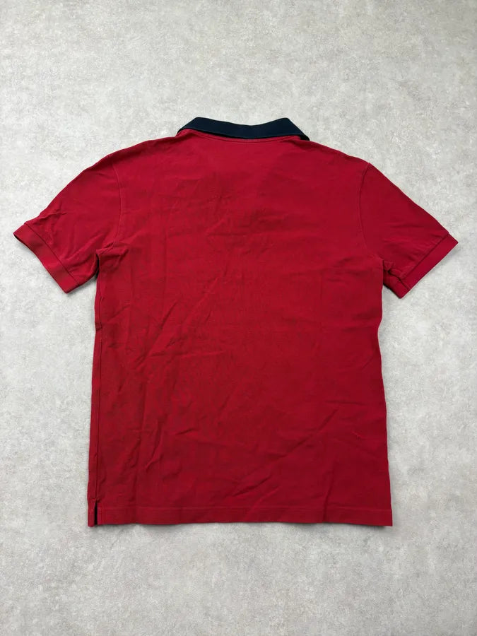 2000s Prada Red Contrast Linea Rossa Collar Polo PuPMhII 5