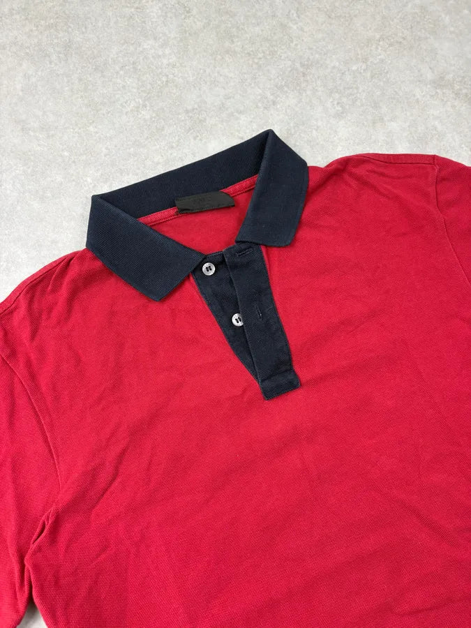 2000s Prada Red Contrast Linea Rossa Collar Polo PuPMhII 4