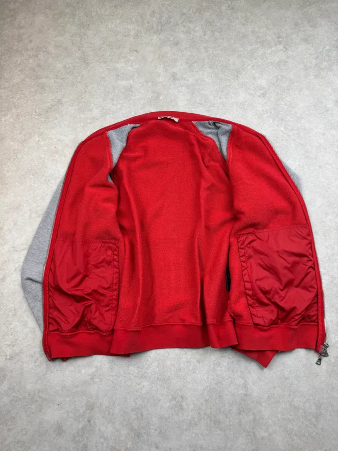 SS2003 Prada Red & Grey Zip-up Sweater xxRrjlJ 7