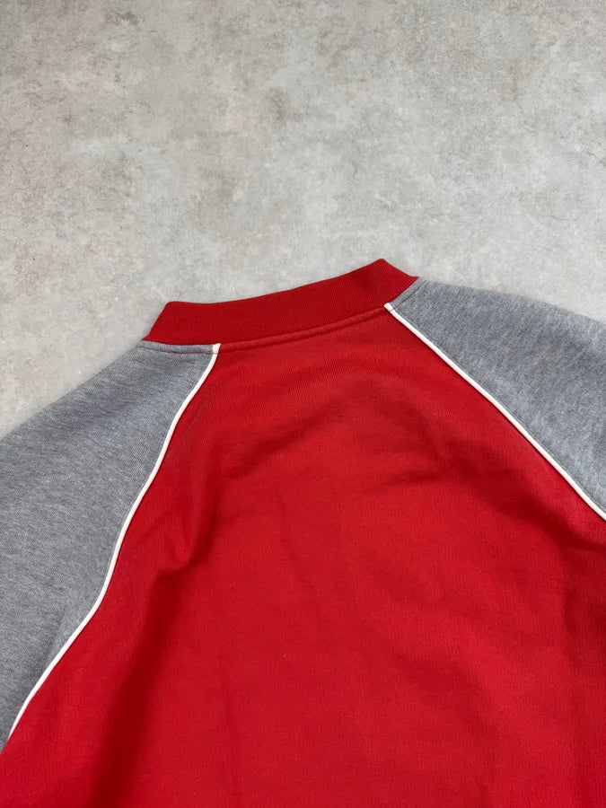 SS2003 Prada Red & Grey Zip-up Sweater xxRrjlJ 6