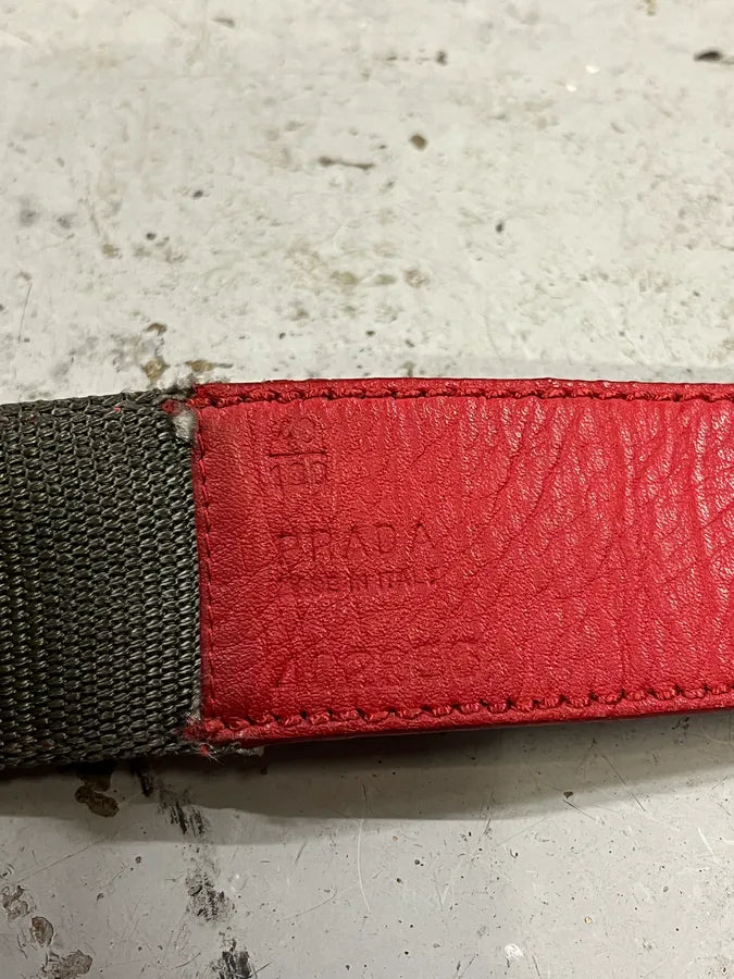 2000s Prada Red Leather Belt ZTTqtBL 8