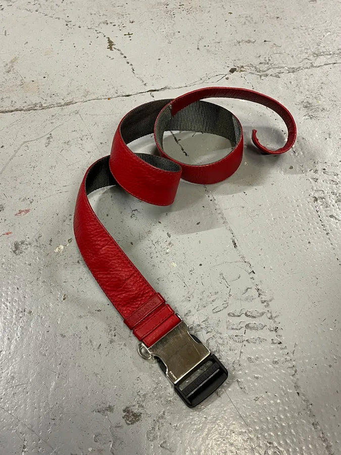 2000s Prada Red Leather Belt ZTTqtBL 2