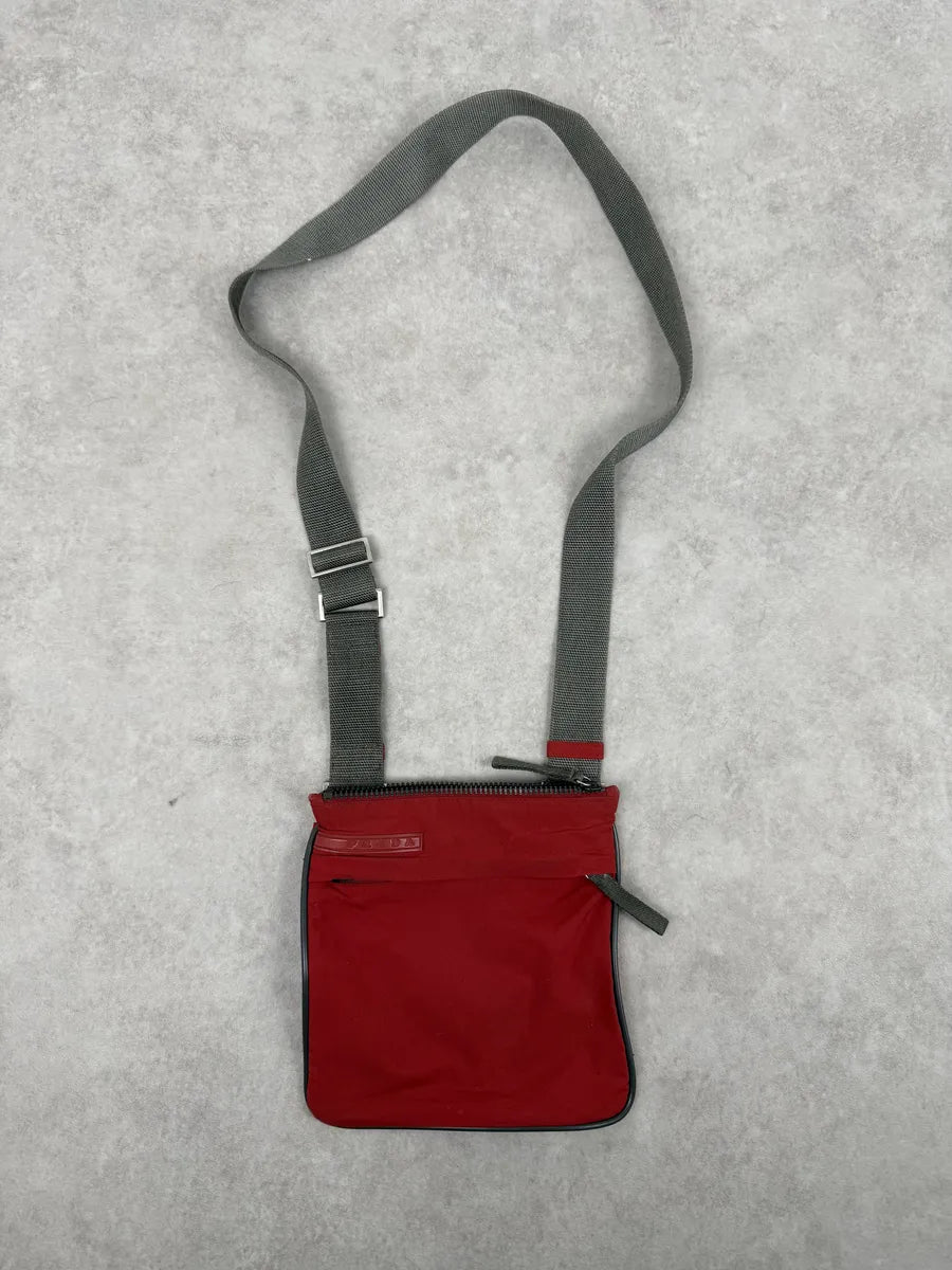 2000s Prada Red Linea Rossa Shoulder Bag hbPlZot 0