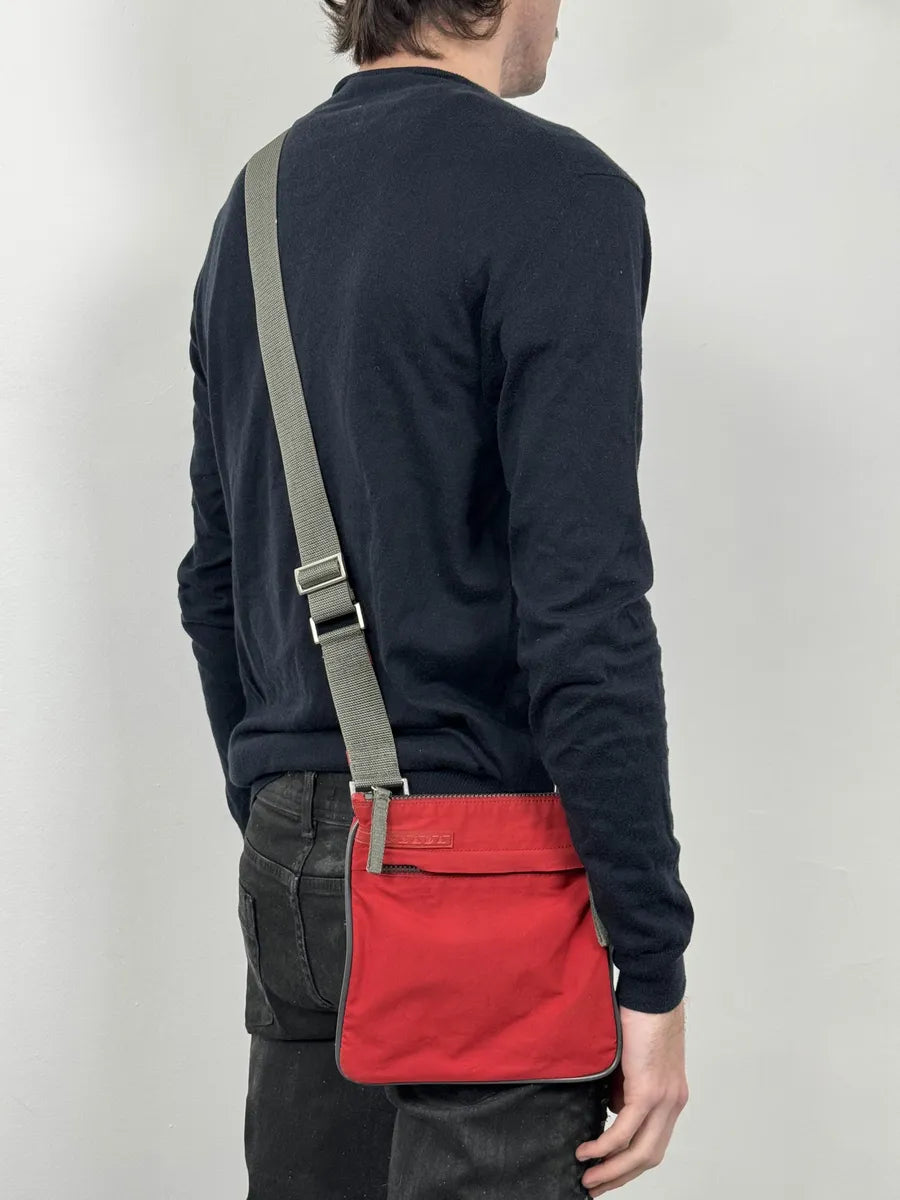 2000s Prada Red Linea Rossa Shoulder Bag hbPlZot 1