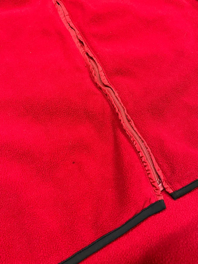 2000s Prada Red Linea Rossa Sleeveless Polar Fleece Vest azXDLuA 11