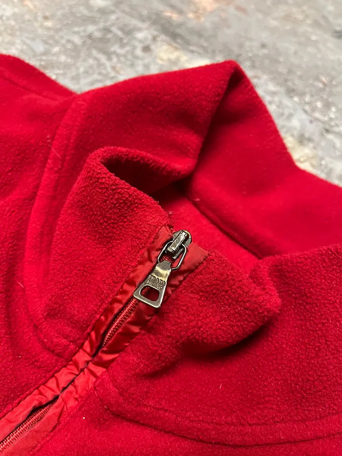 2000s Prada Red Linea Rossa Sleeveless Polar Fleece Vest azXDLuA 8