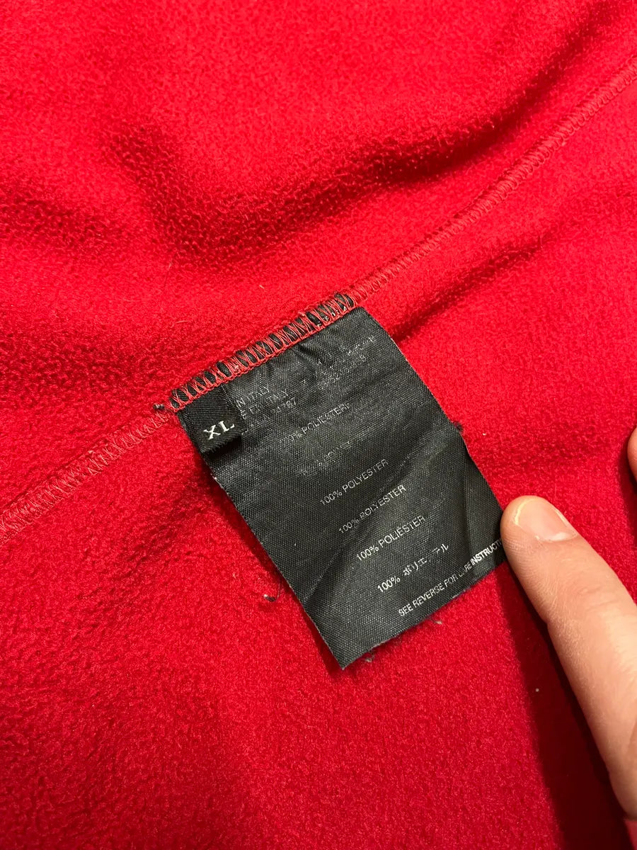 2000s Prada Red Linea Rossa Sleeveless Polar Fleece Vest azXDLuA 9