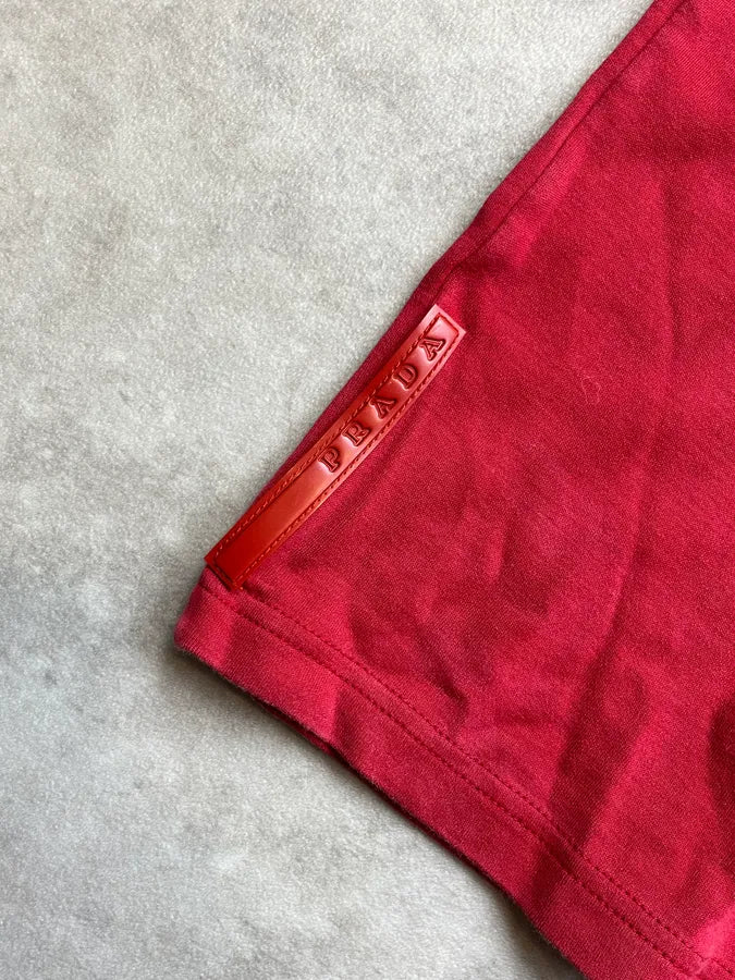 2000s Prada Linea Rossa Short Sleeves Polo Shirt aQcuzAh 7