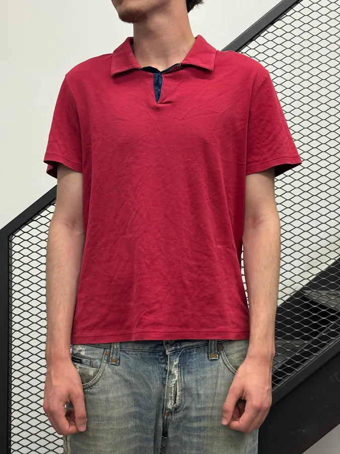 2000s Prada Linea Rossa Short Sleeves Polo Shirt aQcuzAh 1