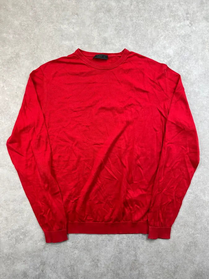 2000s Prada Red Minimalist Sweater KUykmom 0
