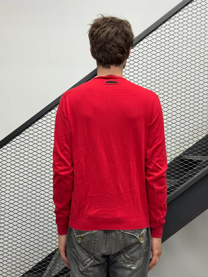 2000s Prada Red Minimalist Sweater KUykmom 2