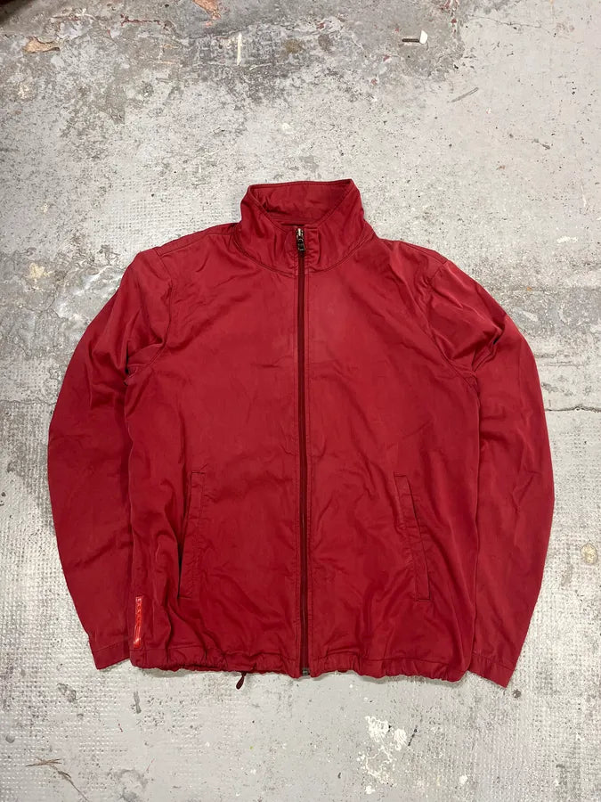 2000s Prada Red Nylon Windbreaker Jacket bgHtdWT 2