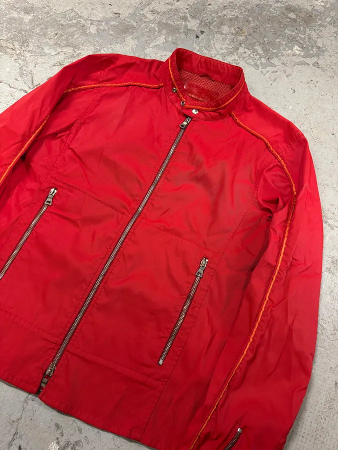 2000s Prada Red Orange Light Nylon Jacket (M/L) 1