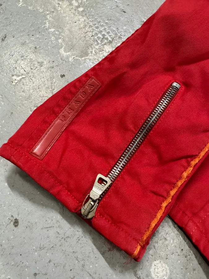2000s Prada Red Orange Light Nylon Jacket (M/L) 3