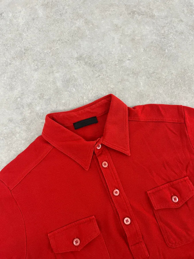 2000s Prada Red Polo Shirt sOVYYKB 3