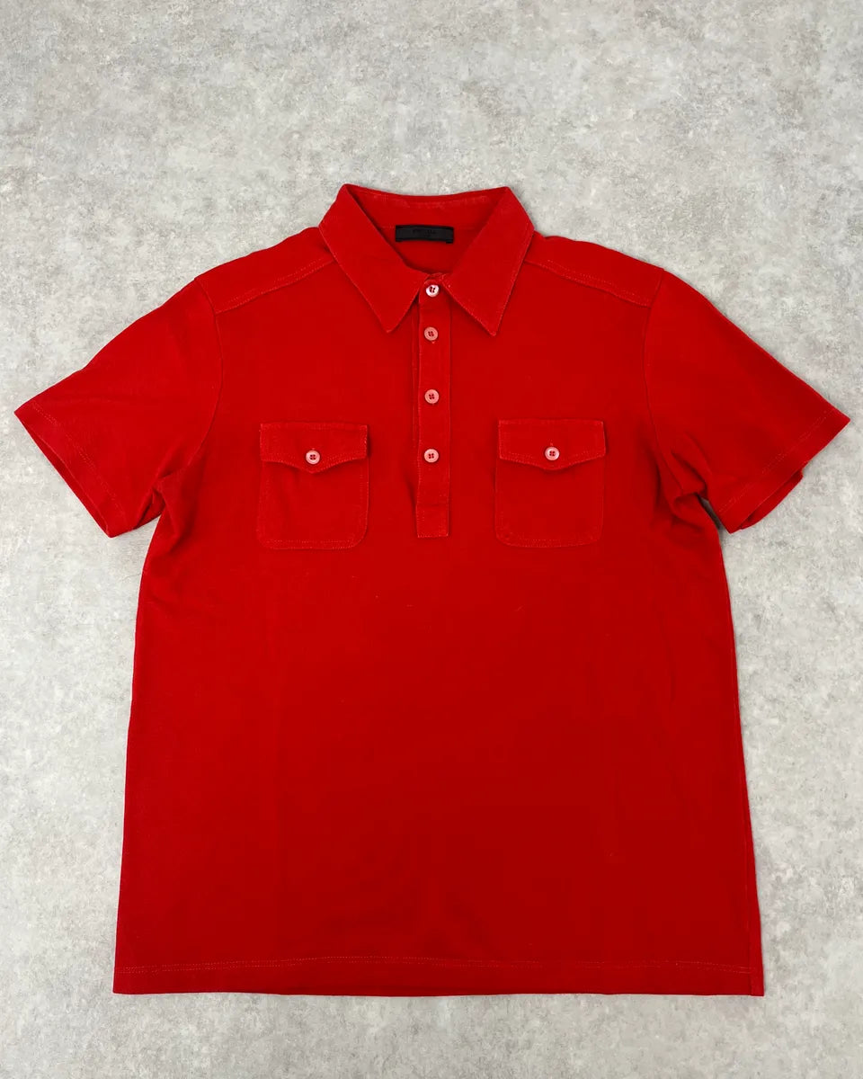 2000s Prada Red Polo Shirt sOVYYKB 2