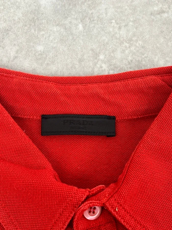 2000s Prada Red Polo Shirt sOVYYKB 5