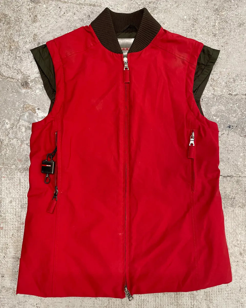 2000s Prada Red Ski Vest Jacket (S) 0