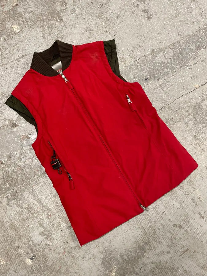 2000s Prada Red Ski Vest Jacket (S) 3
