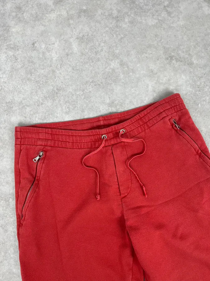 2000s Prada Red Zip-Pocket Jogger Pants pNrDFQL 5