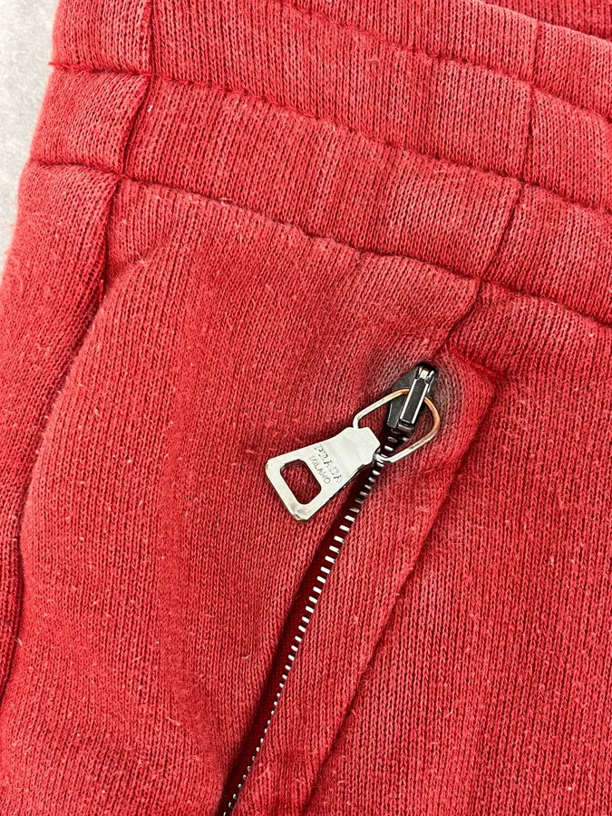 2000s Prada Red Zip-Pocket Jogger Pants pNrDFQL 9