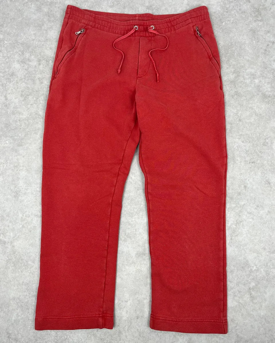2000s Prada Red Zip-Pocket Jogger Pants pNrDFQL 3