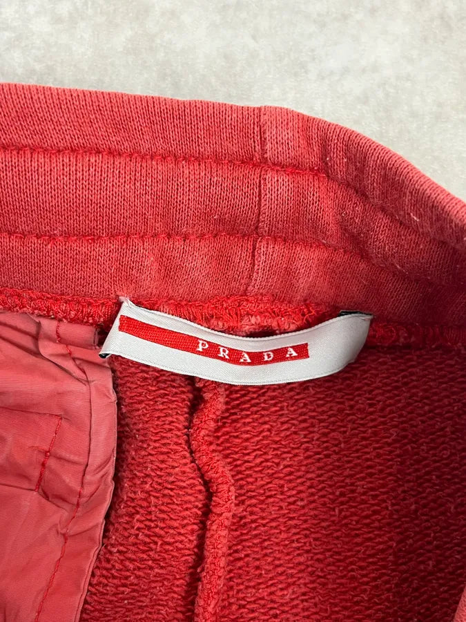 2000s Prada Red Zip-Pocket Jogger Pants pNrDFQL 8