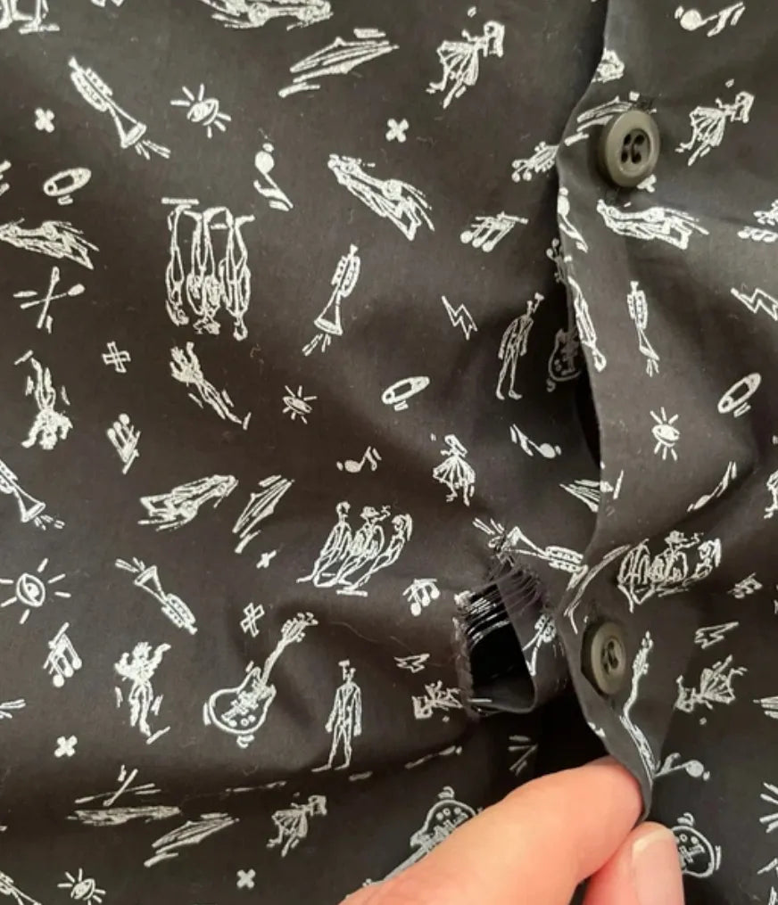 2000s Prada Rock Guitar Mafia Black Shirt sXBVmhl 12