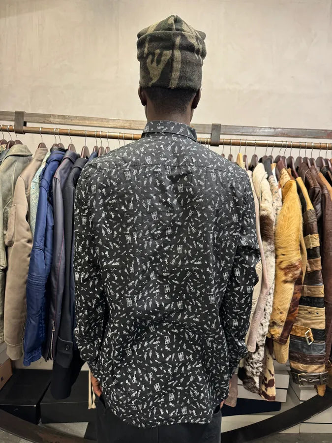 2000s Prada Rock Guitar Mafia Black Shirt sXBVmhl 2