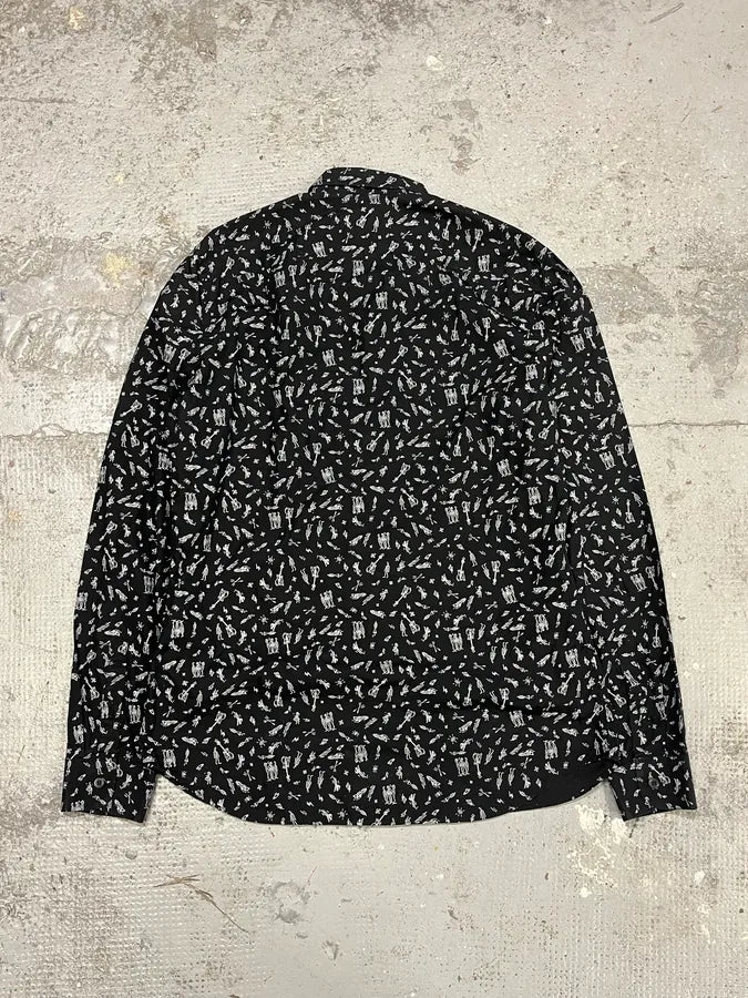 2000s Prada Rock Guitar Mafia Black Shirt sXBVmhl 5