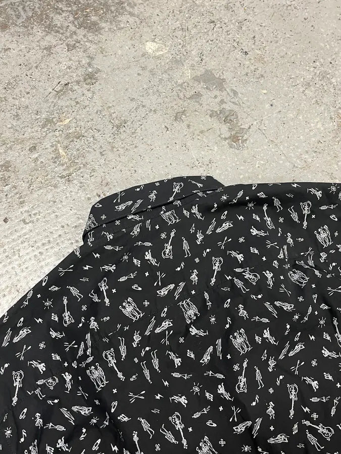 2000s Prada Rock Guitar Mafia Black Shirt sXBVmhl 6