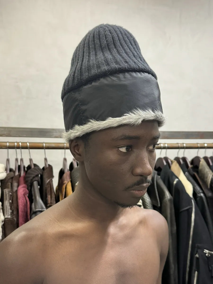 2000s Prada Russian Black Fur Wool Hat CioQOdv 1