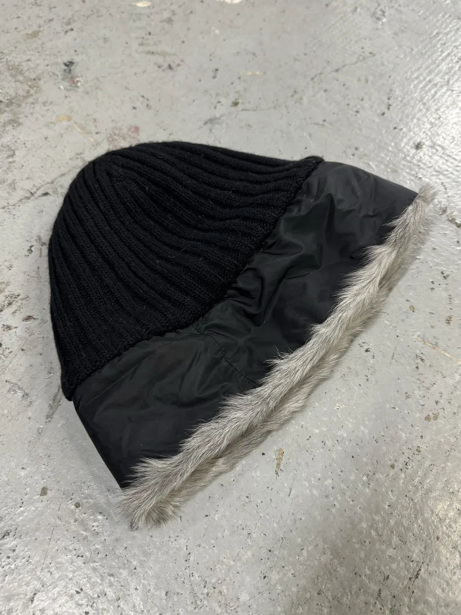 2000s Prada Russian Black Fur Wool Hat CioQOdv 5
