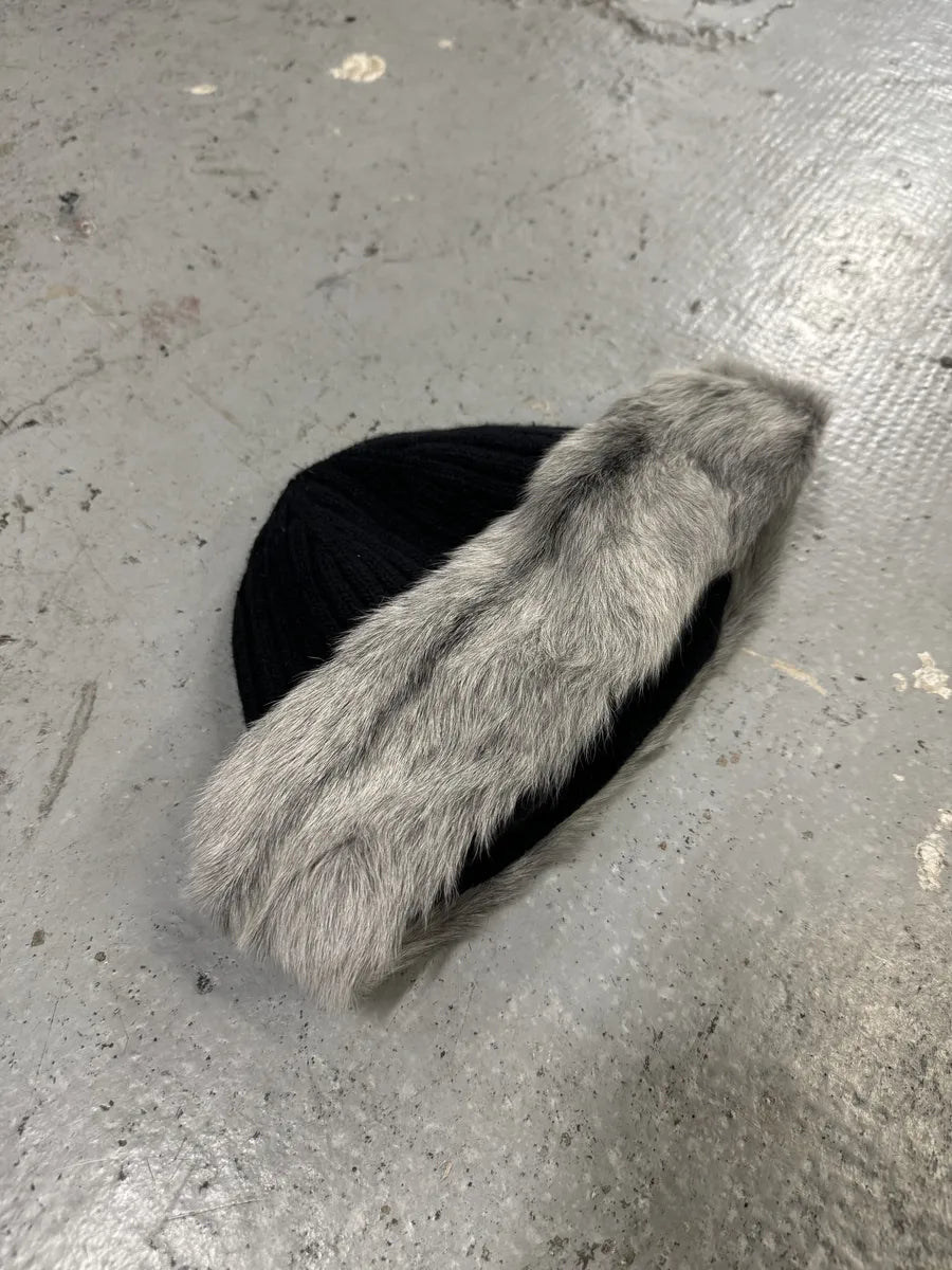 2000s Prada Russian Black Fur Wool Hat CioQOdv 7