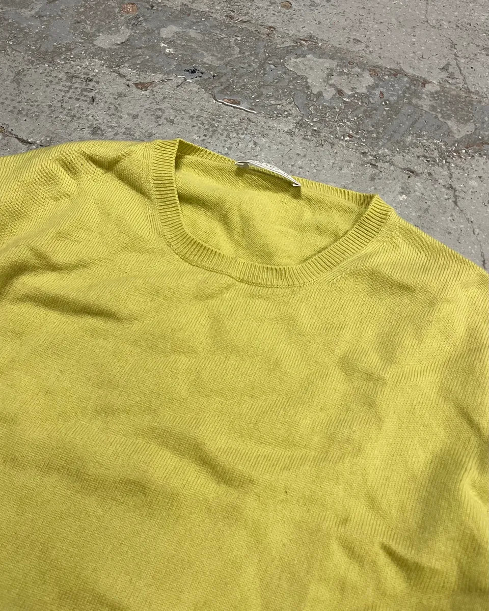 2000s Prada Sage Green Elbow Patch Wool & Cachemere Sweater XeiNsdr 4