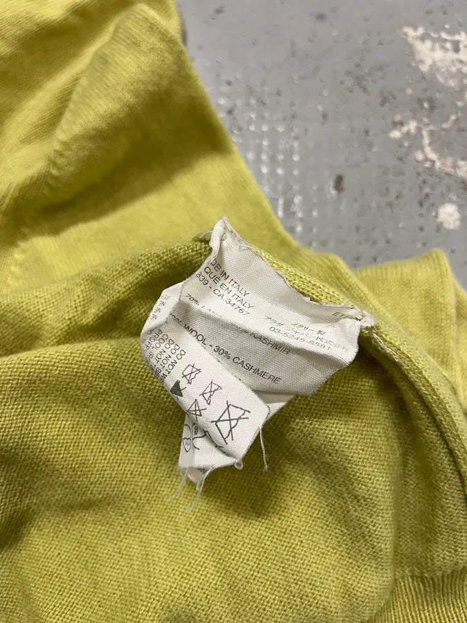 2000s Prada Sage Green Elbow Patch Wool & Cachemere Sweater XeiNsdr 8
