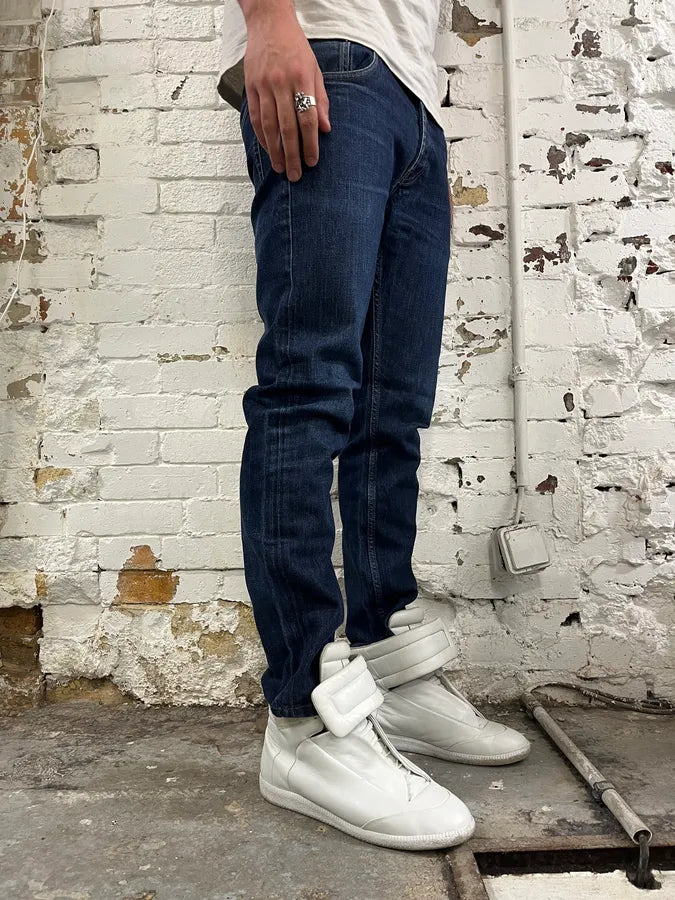 2000s Prada Slim Blue Denim Jeans AizbQie 1