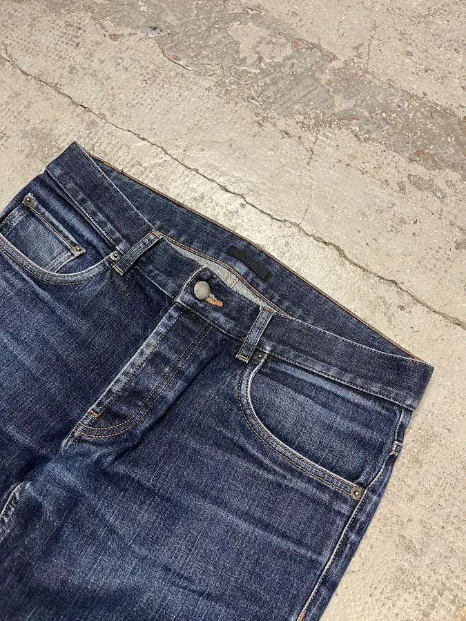 2000s Prada Slim Blue Denim Jeans AizbQie 6