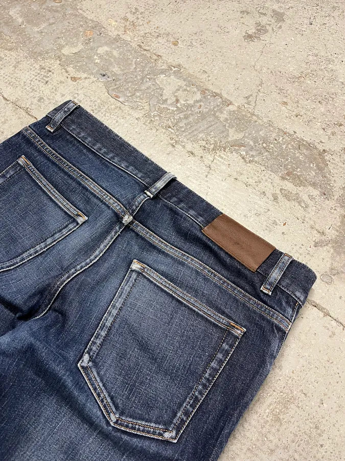 2000s Prada Slim Blue Denim Jeans AizbQie 8