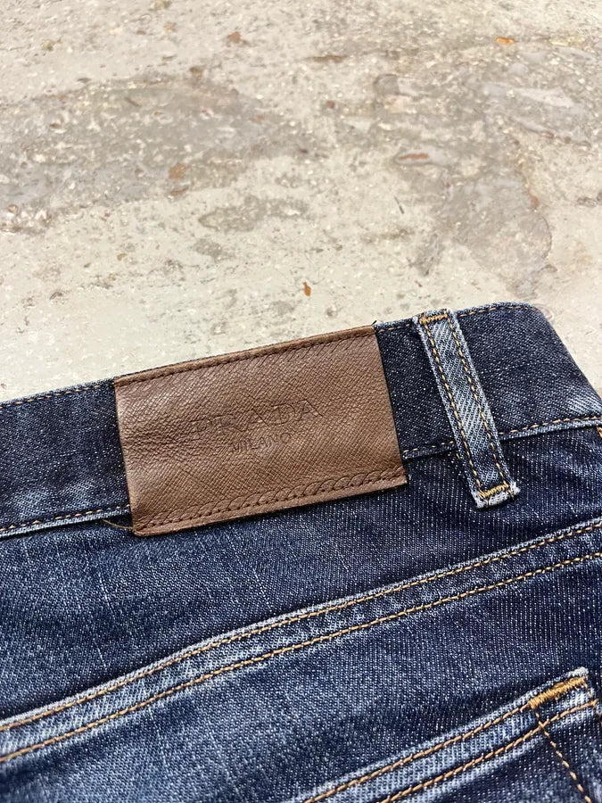 2000s Prada Slim Blue Denim Jeans AizbQie 9